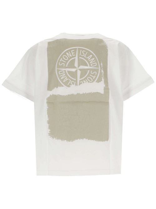 T-shirt in cotone bianco Stone Island | 80152RC89V0001